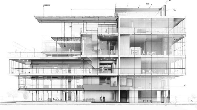 plan construction métallique, menuiserie alu et enveloppe de batiment sur mesure